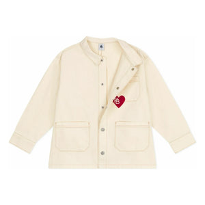 Petit Bateau - Embroidered Heart Jacket | Ecru