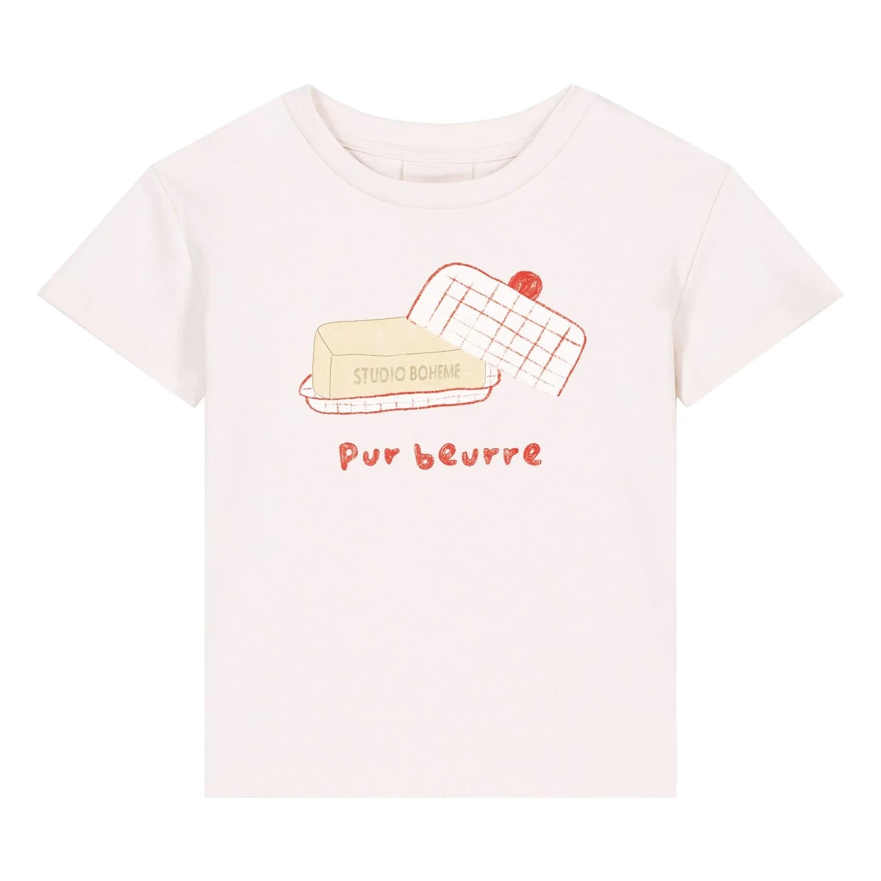 Studio Bohème - Essential Organik Pamuk Butter dish Tişört | Ekru