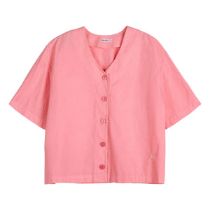 Bobo Choses - Paper Touch organik pamuklu bluz | Pembe