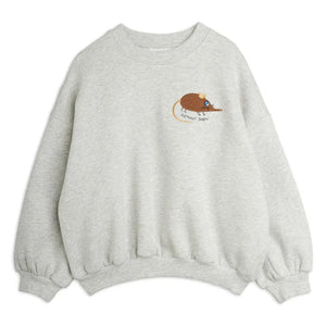 Mini Rodini - Organik Pamuk Mouse Sweat | Heather Grey