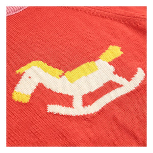 Bobo Choses - Organic Cotton Swinging Horse Sweater | Red