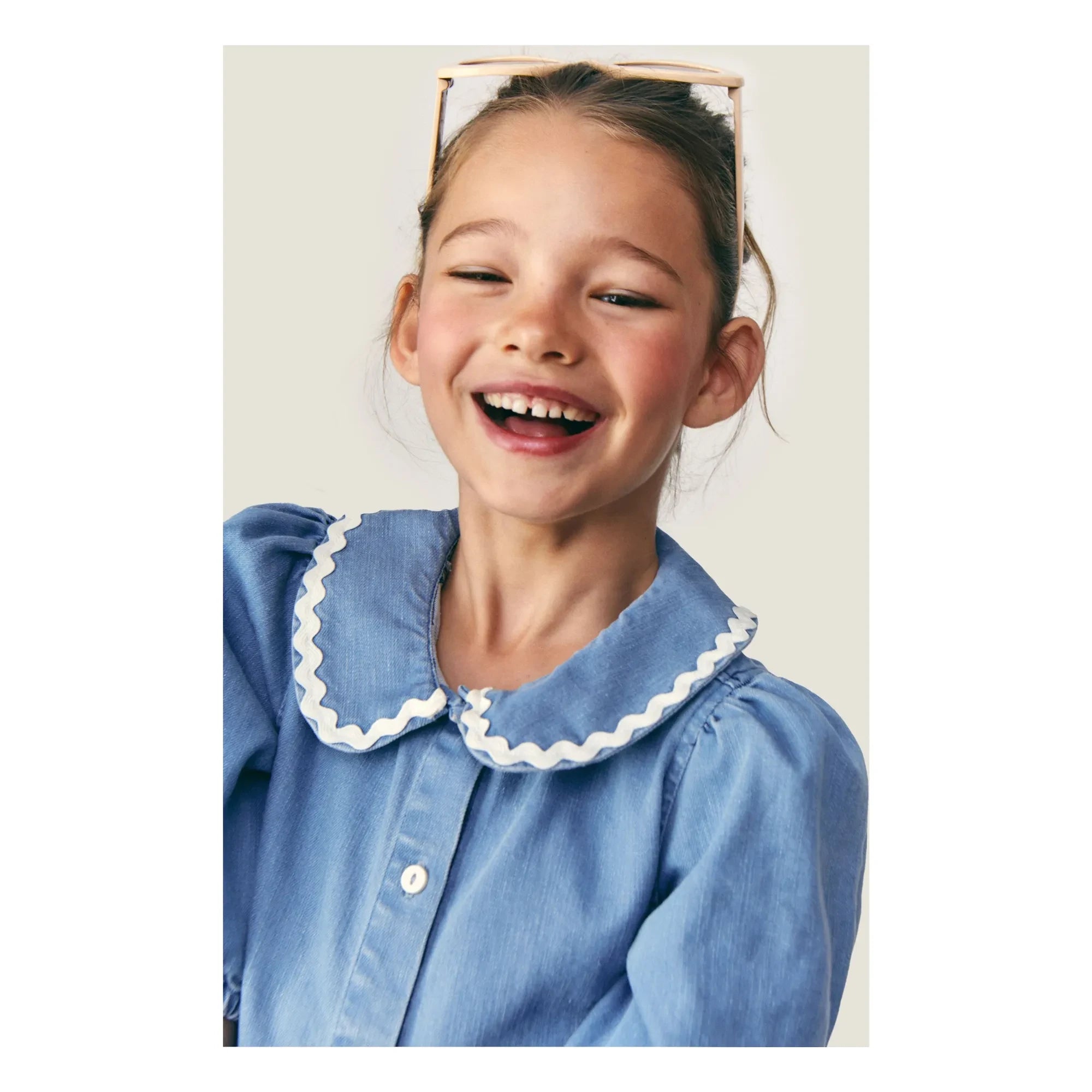 Mipounet - Denim bluz Claudine Louise | Açık Mavi