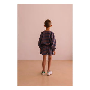 We Are Kids - Marlow Çizgili Organik Pamuk Şort | Mor