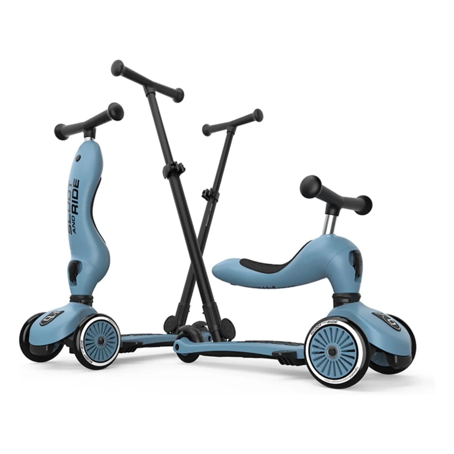Scoot & Ride - Highwaykick 1 Push&Go Evrimsel Scooter | Mavi