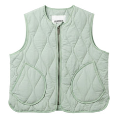 Hundred Pieces - Glee Quilted Sleeveless Jacket | Sage Green