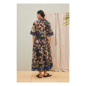 Alémais - Jasper Silk and Cotton Dress | Chocolate