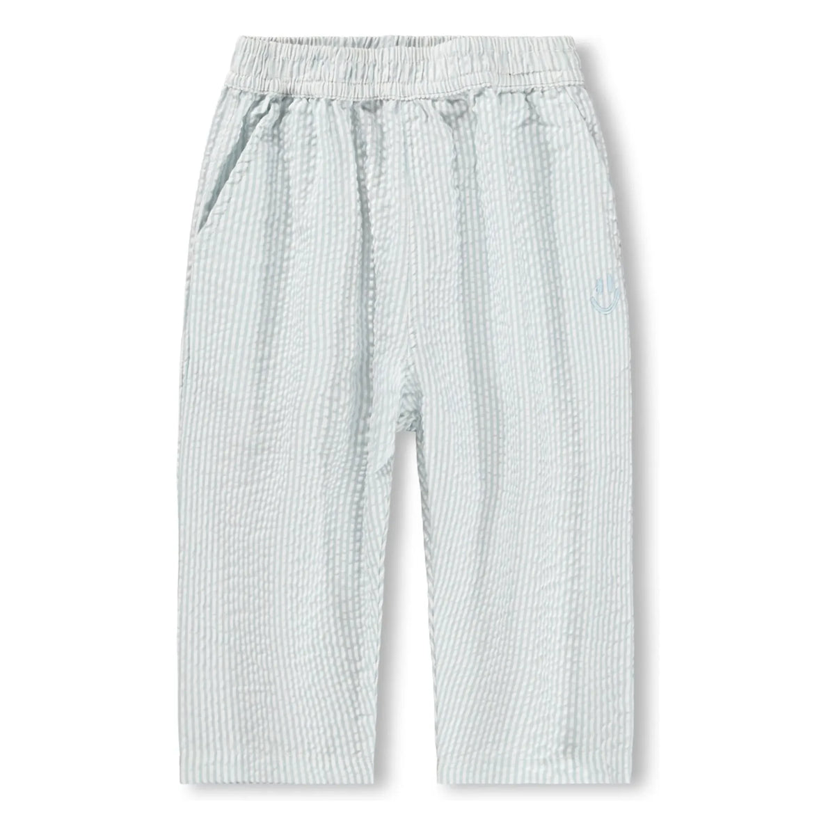 Molo - Sois Striped Organic Cotton Trousers | Light blue