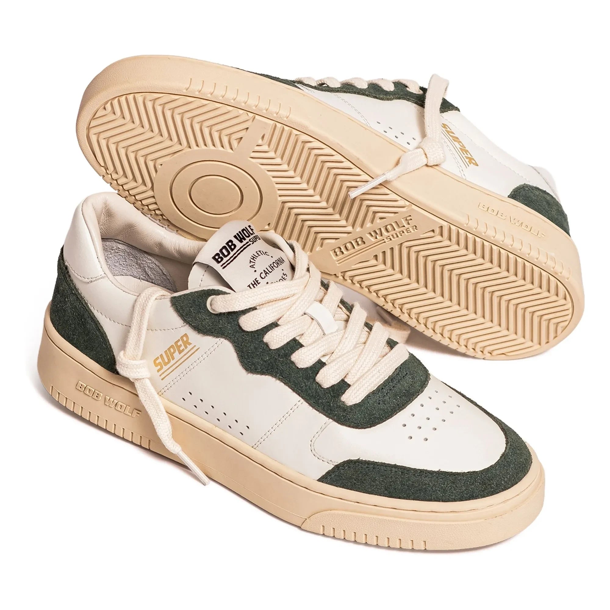 Bob Wolf - Legacy '76 Leather and Suede Sneakers | Dark Green