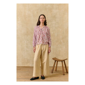Louise Misha - Nicoliana Organic Cotton Blouse | Pink