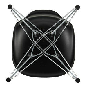 Vitra - DSR Plastic Chair - Chrome Frame - Charles & Ray Eames | Black