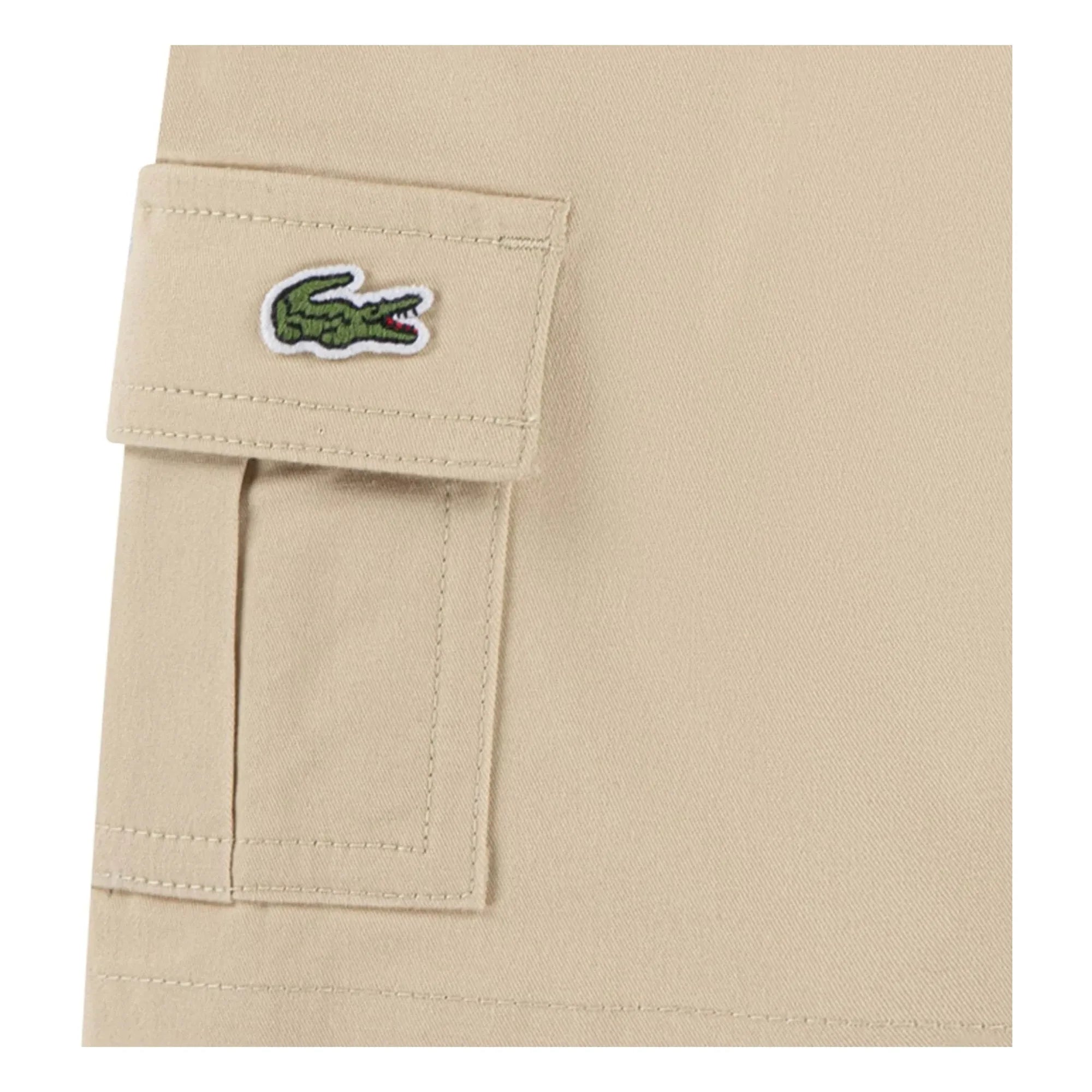 Lacoste - Organic Cotton Cargo Bermuda Shorts | Beige