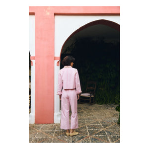 Maria de la Orden - Clover Cotton Striped Jacket | Pink