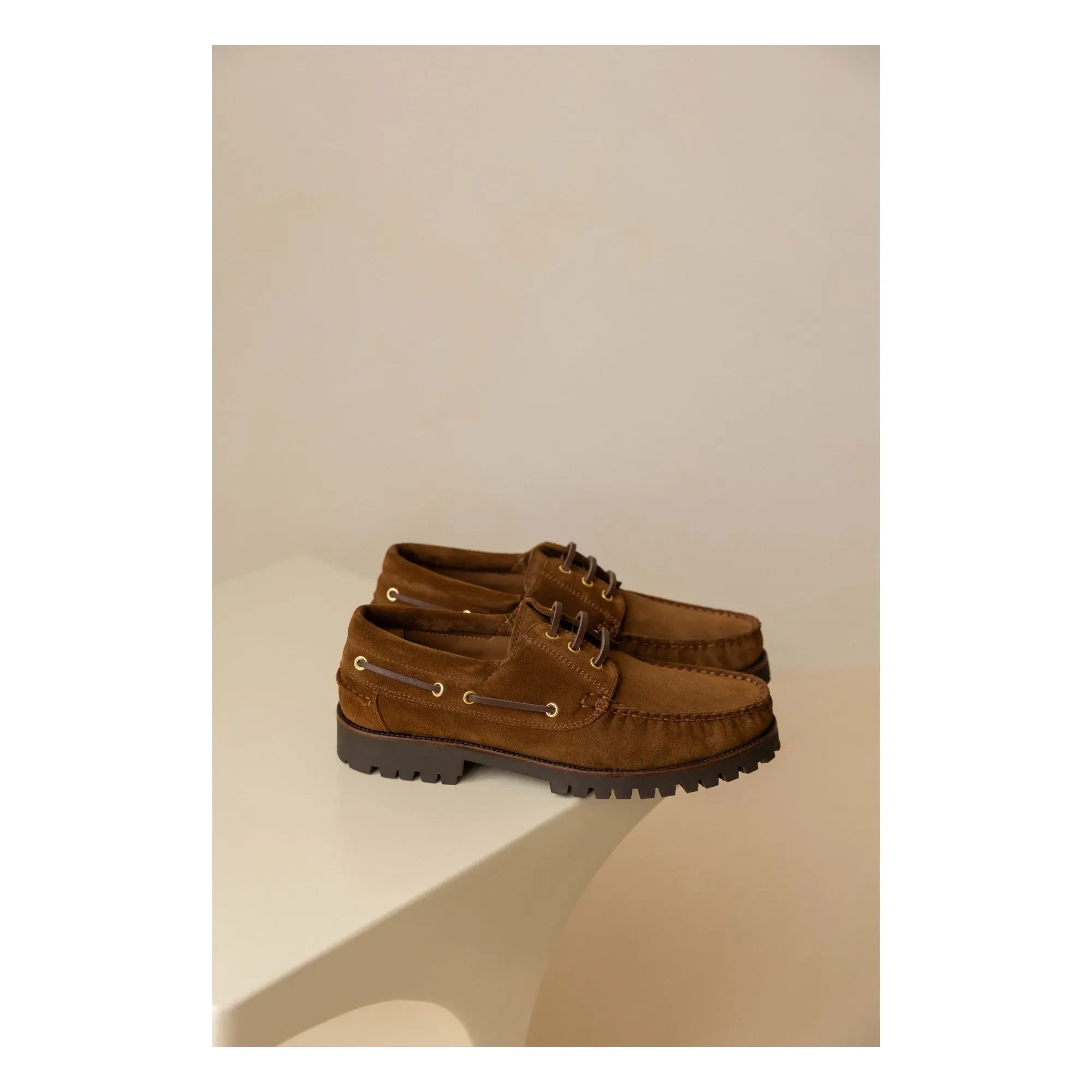Bobbies - Betlem Suede Boat Shoes | Kamel