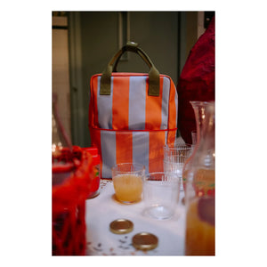Sticky Lemon - Large Striped Backpack | Red