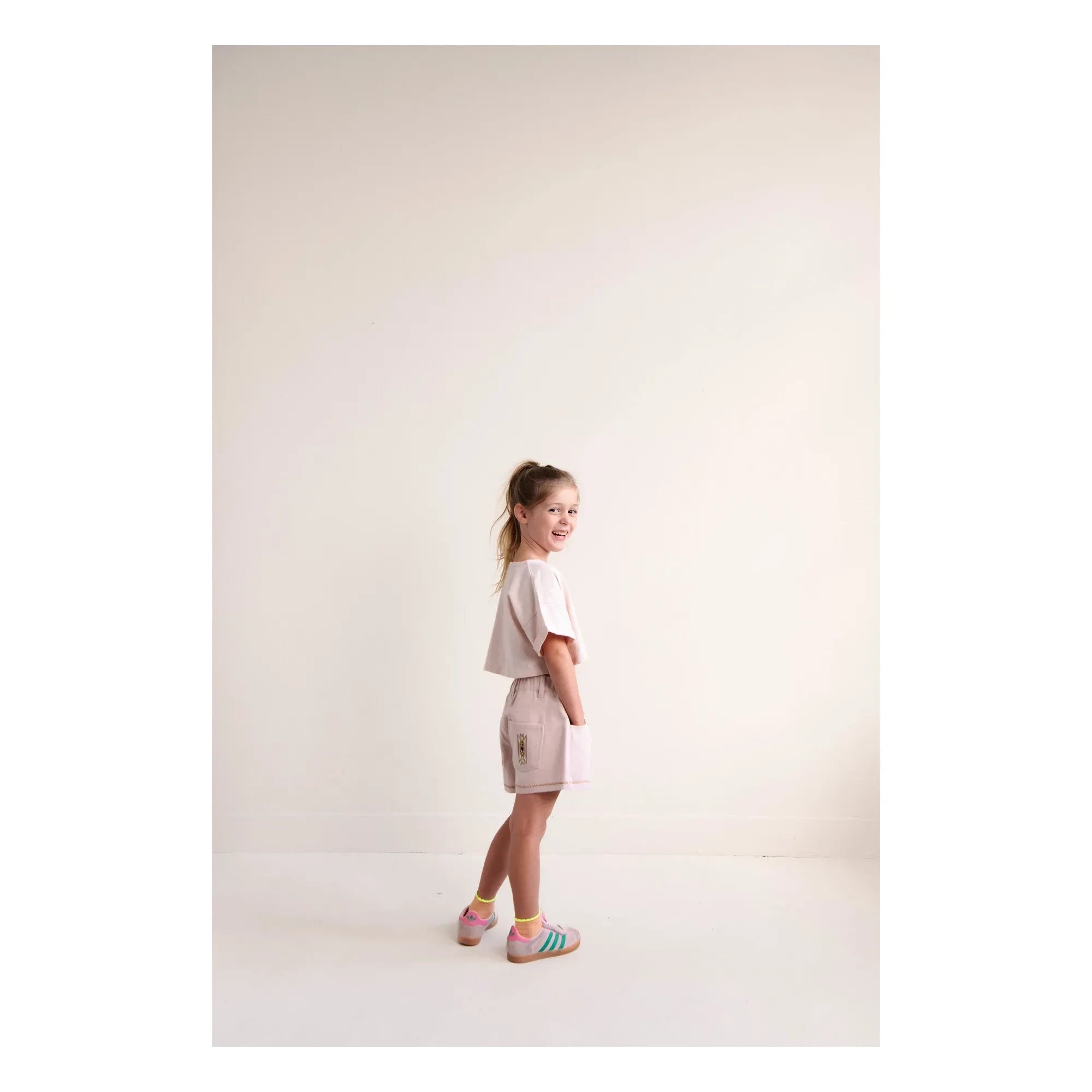 Jenest - Lizzy yes Crop T-shirt Organic cotton | Pale Pink