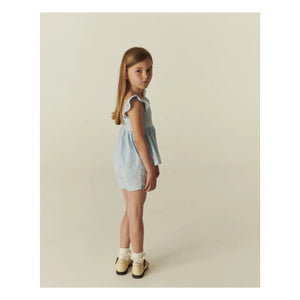 Copenhagen Colors - Organic Cotton Striped Summer Top and Shorts Set | Light Blue