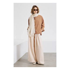 Pomandère - Striped Shirt | Apricot