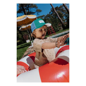 Hello Hossy - Curved Visor Cap Trucker Mini Flat Organic Cotton | Green