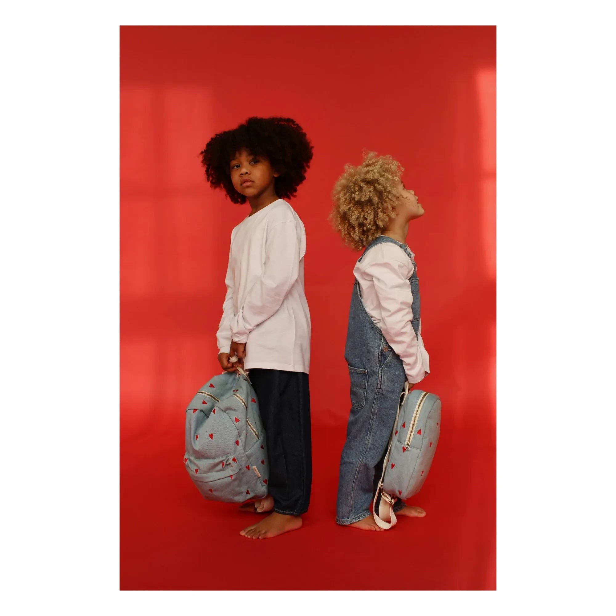 Studio Noos - Hearts Sırt Çantası | Denim