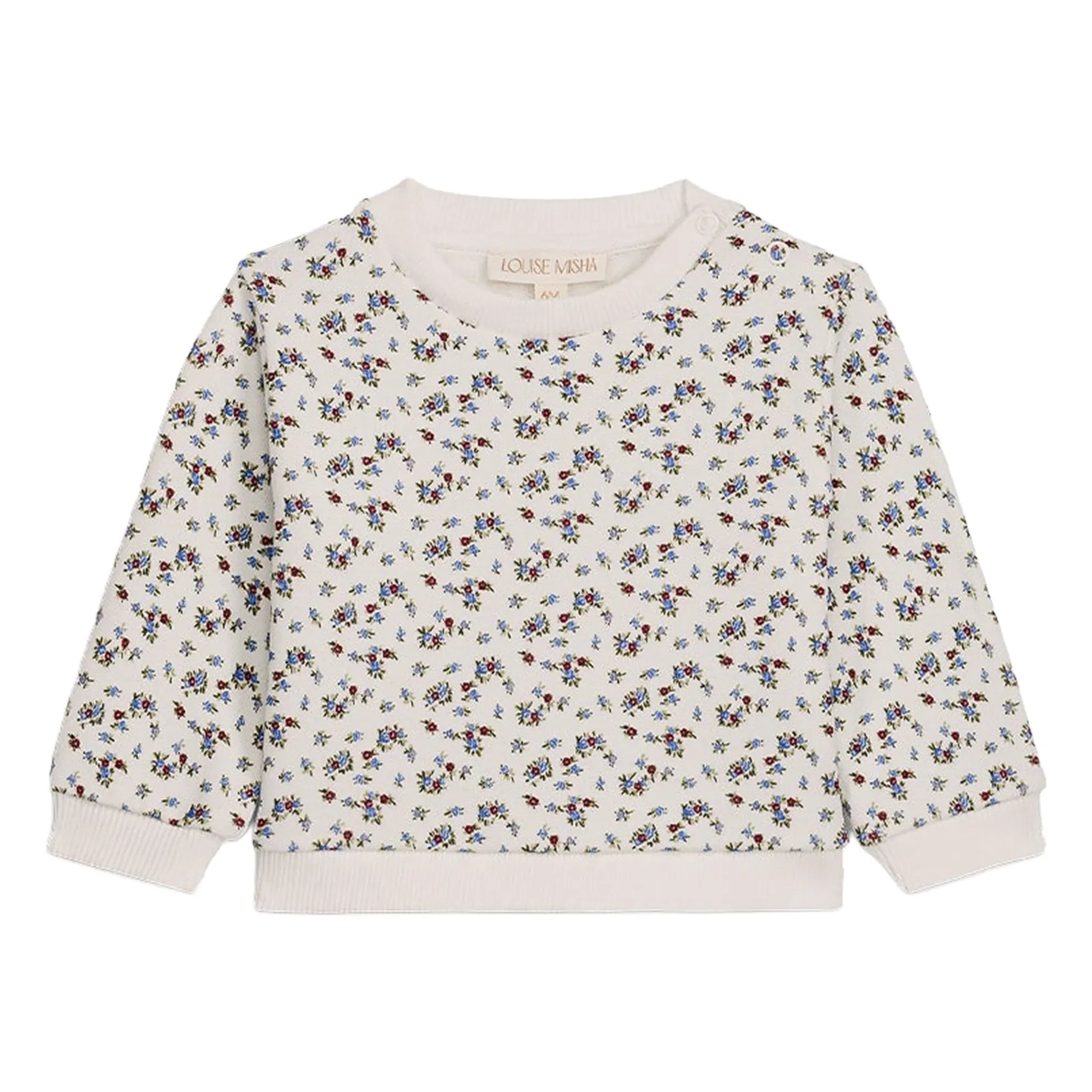 Louise Misha - Rosalia Organic Cotton Floral Sweatshirt | Cream