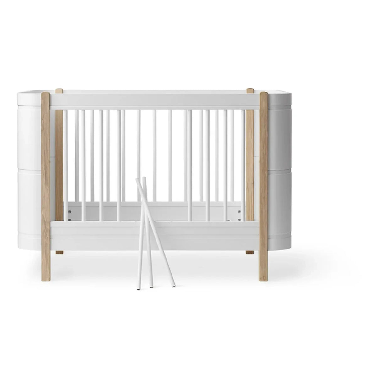 Oliver Furniture - Oak Wooden Mini+ Crib, excluding junior kit