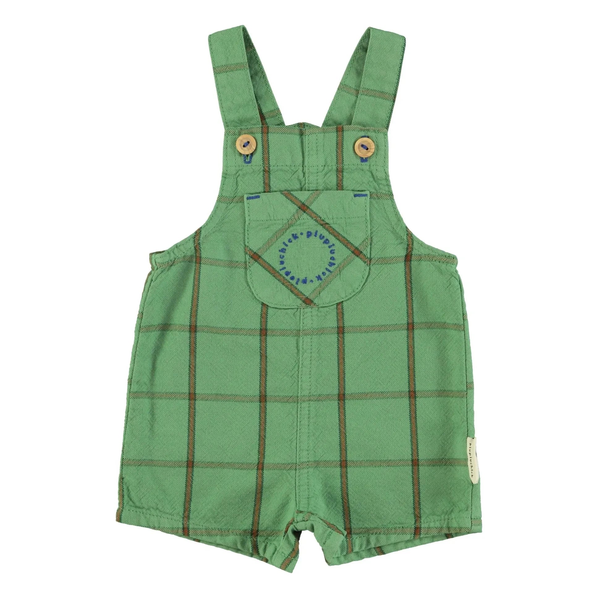 Piupiuchick - Green | Checked Romper