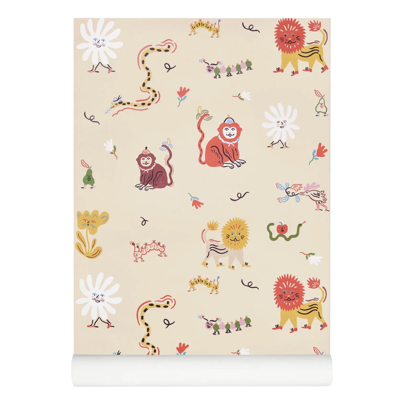 Nofred - Monkey Fun Wallpaper - Marie Assénat x Nofred | Beige