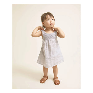 Búho - Boho Lurex Organic Cotton Dress | Light Blue