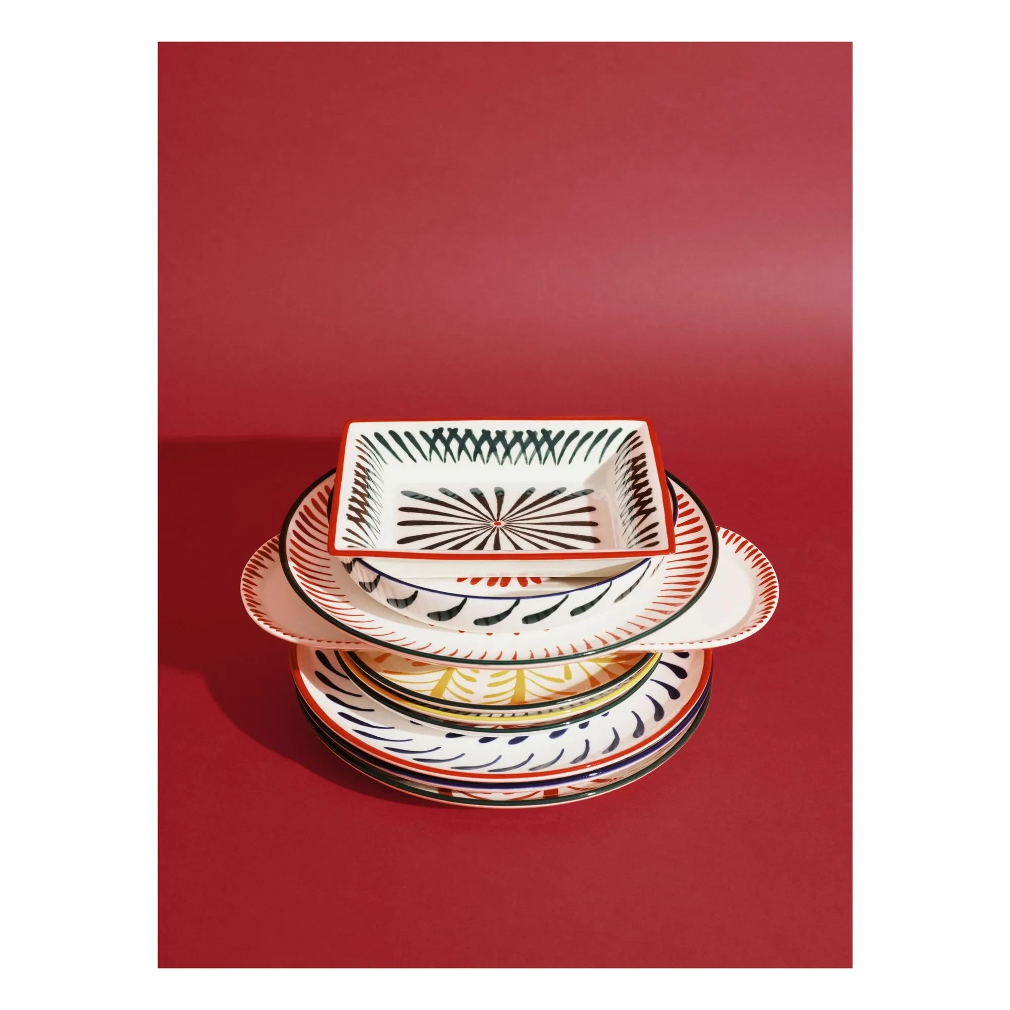 Serax - Baazar Plate, Waww La Table - Set of 2 | Red