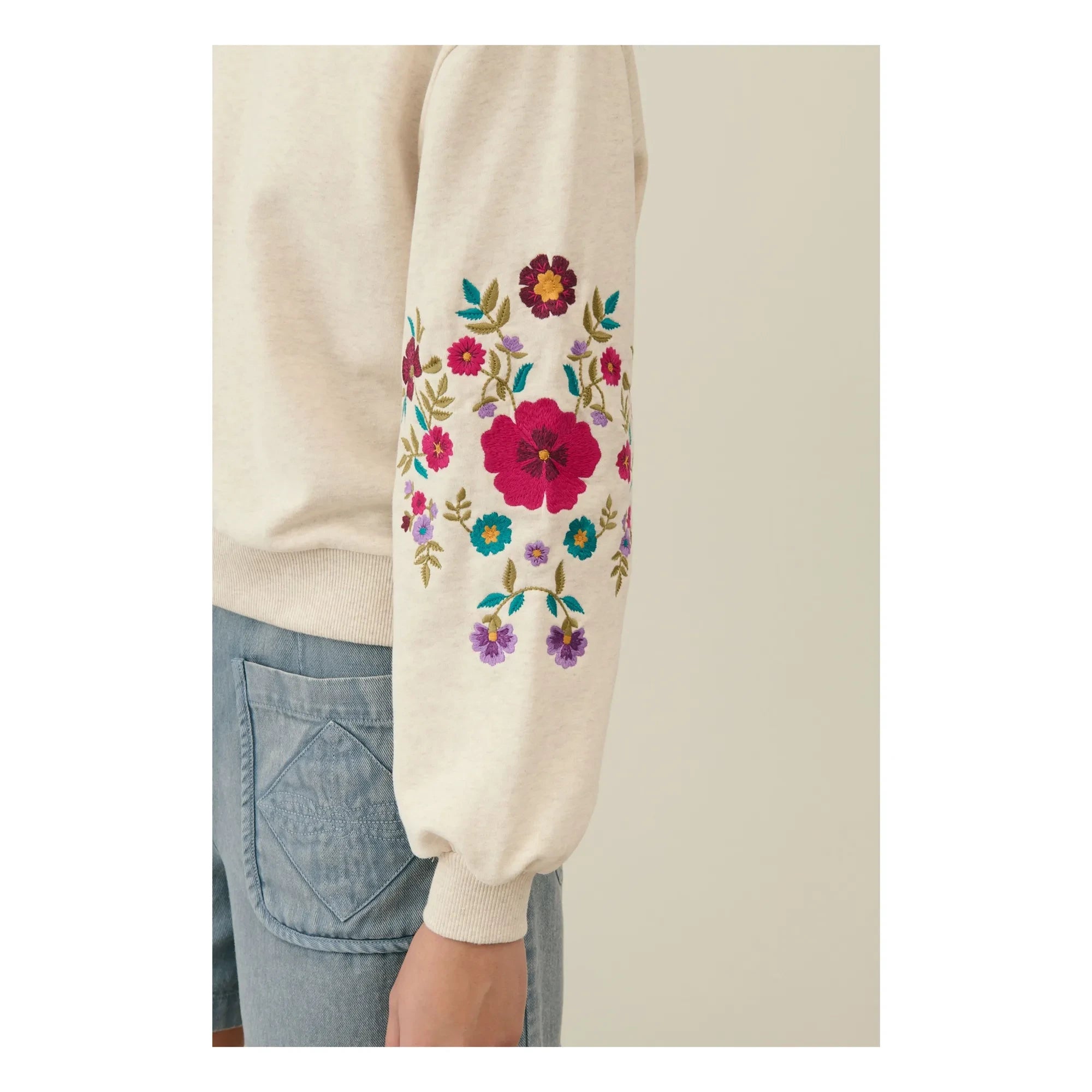 Louise Misha - Judith Organic Cotton Sweatshirt - Women's Collection | Cream