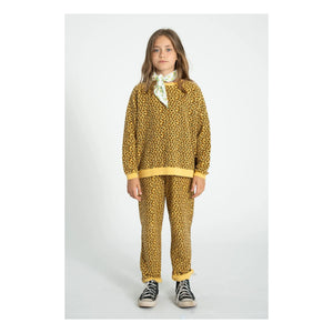Piupiuchick - Organic Cotton Leopard Sweatshirt | Mustard