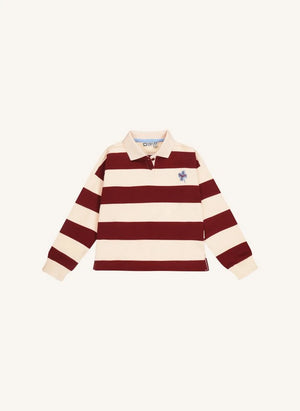 Tumble N'Dry - Adele Organic Cotton Polo Collar Sweater | Faded Pink