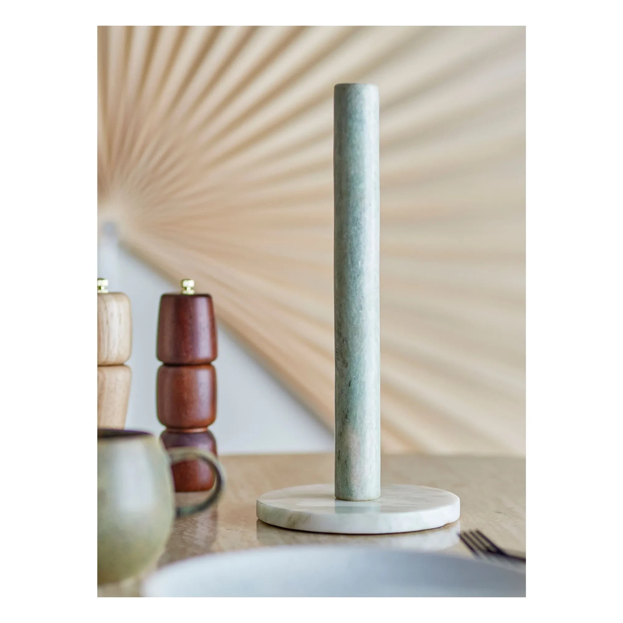 Bloomingville - Emy marble paper towel holder | Green