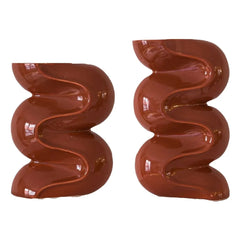 Cosin - Ganache Candle Holders - Set of 2 | Terracotta