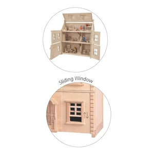 Plan Toys - Wooden Victorian-Style Dollhouse