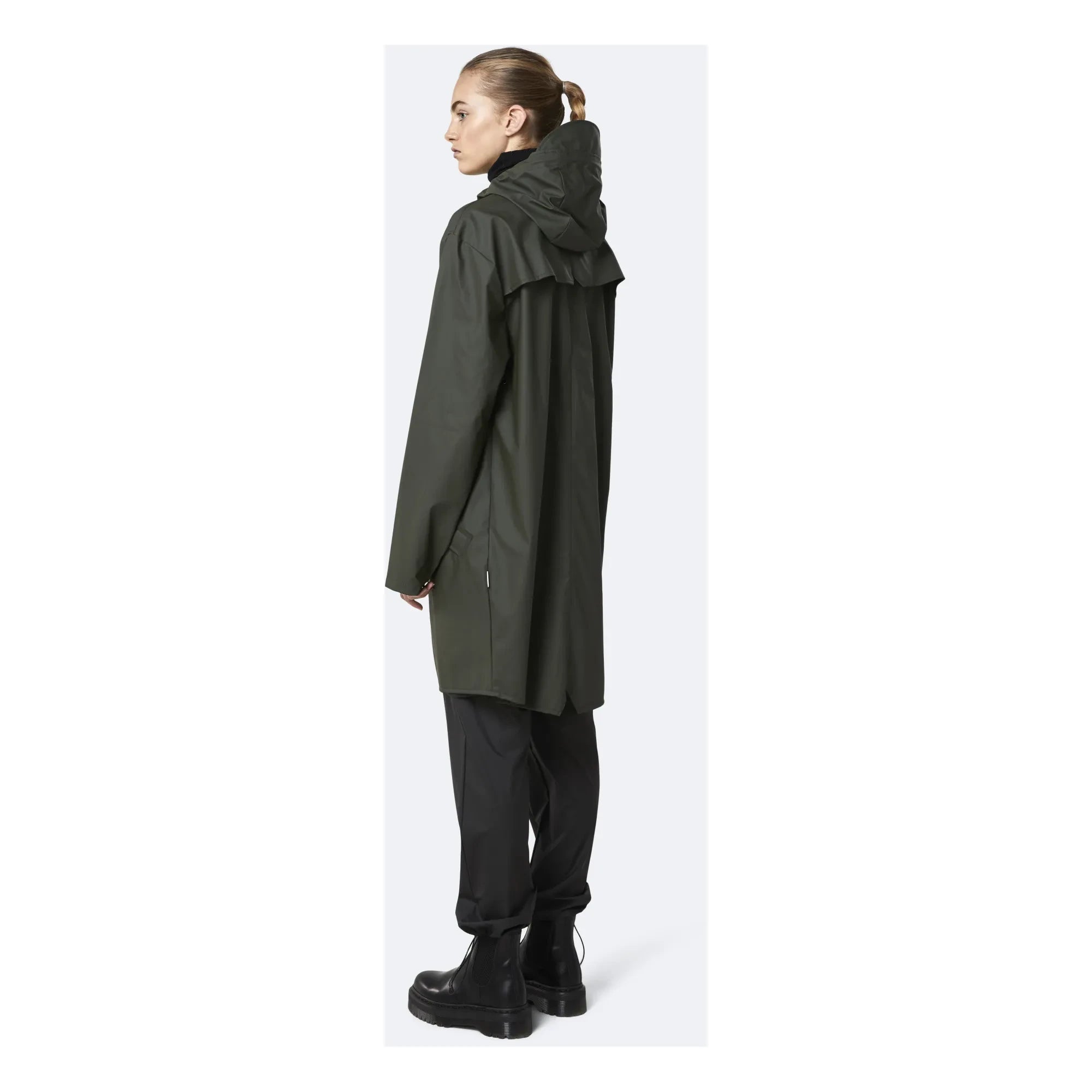 Rains - Unisex Long Waterproof Milled Coat | Green