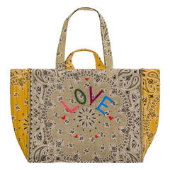 Call it by your name - Maxi Quilted Love Cabas | Mustard