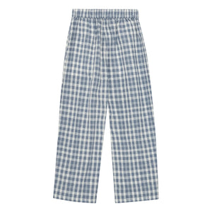 brunobruno nation - Dora Organic Cotton Checkered Pants | Blue