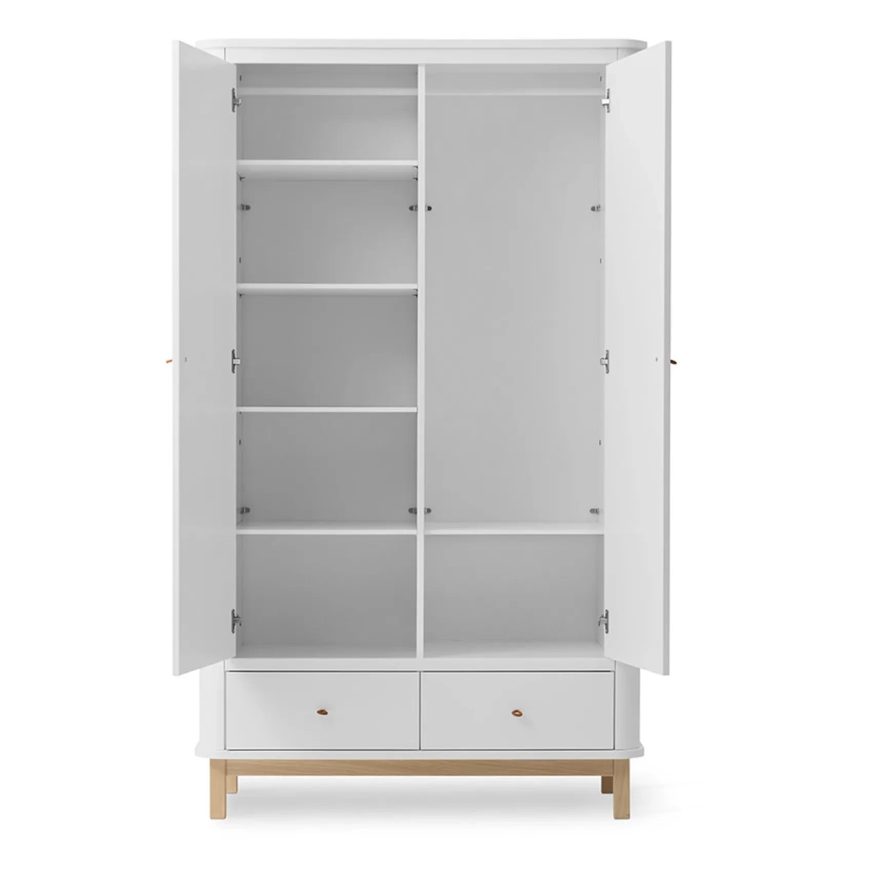 Oliver Furniture - 2 Kapılı Meşe Gardırop | Beyaz