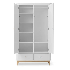 Oliver Furniture - 2 Kapılı Meşe Gardırop | Beyaz