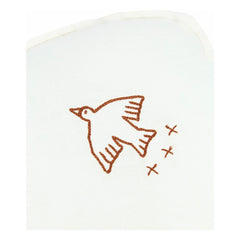 Nobodinoz - Cloud Pillow with Bird Embroidery - French Linen | Ecru