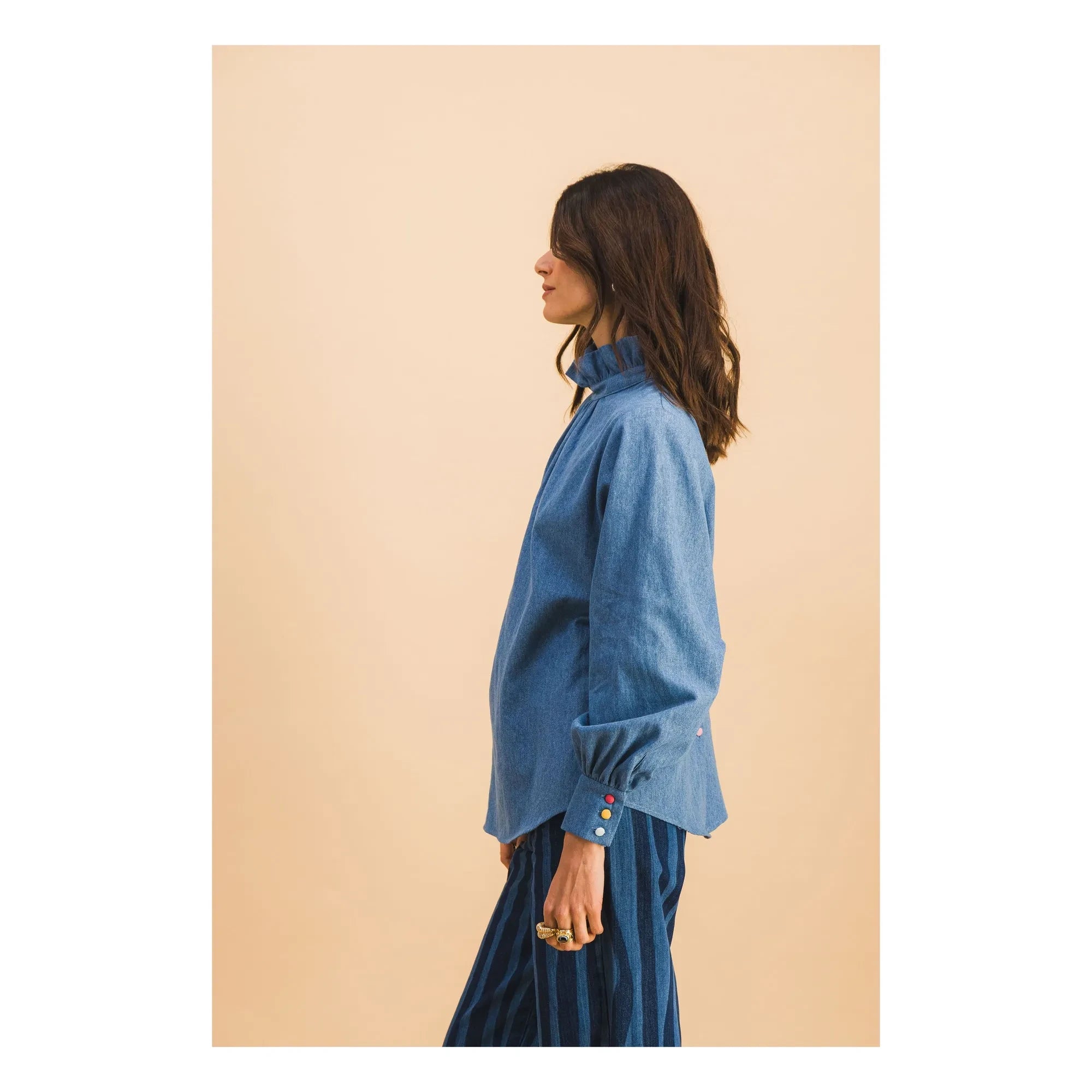 Elise Chalmin - Josette Cotton Shirt | Blue