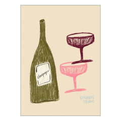 Poster and Frame - Champagne with the Ladies Poster