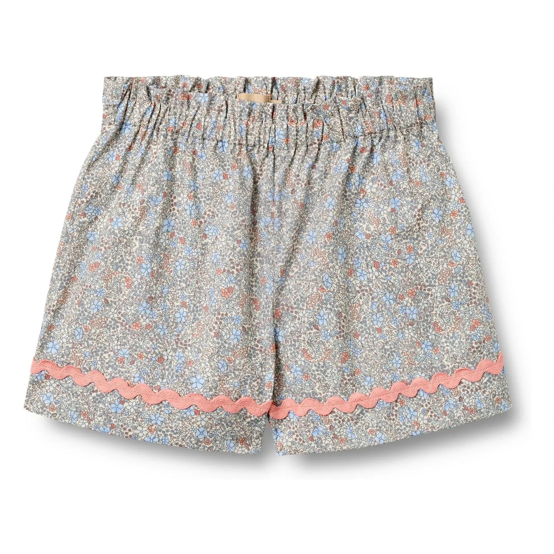 Wheat - Lace Silja Floral Organic Cotton Shorts | Light Blue