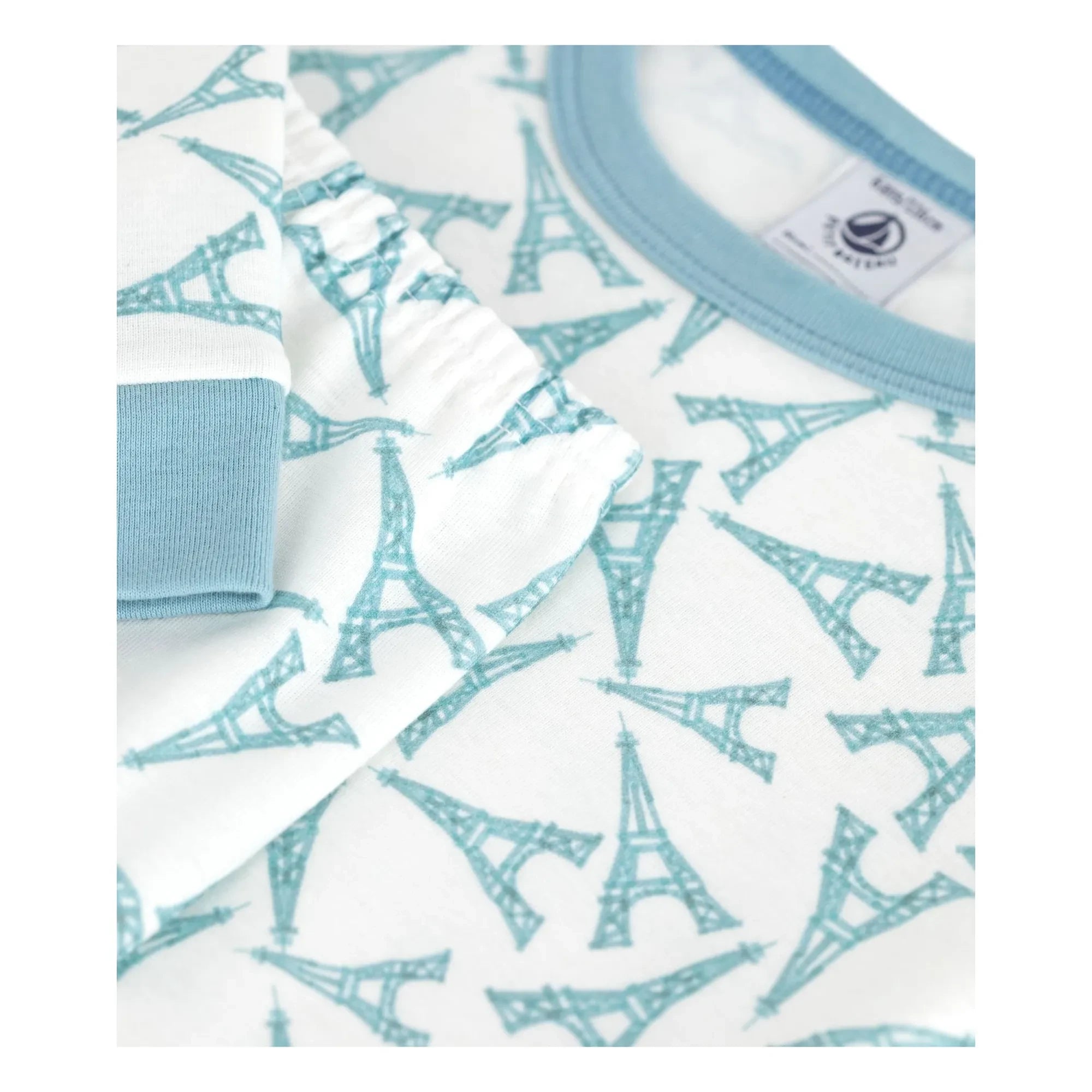 Petit Bateau - Eiffel Tower Pattern Pajamas | White
