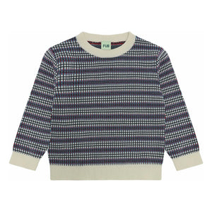 FUB - Carreaux Fine Knit Organic Cotton Sweater | Ecru