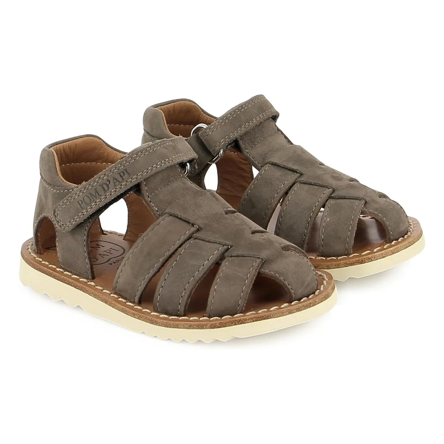 Pom d'Api - Waff Papy Nubuck Sandals | Frosted Brown