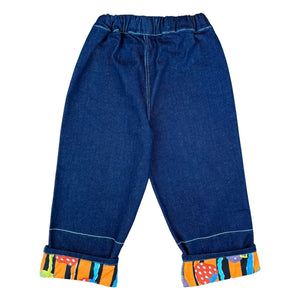 Club Trésor - Meyveli Denim Dönüşebilen Pantolon | Koyu Mavi