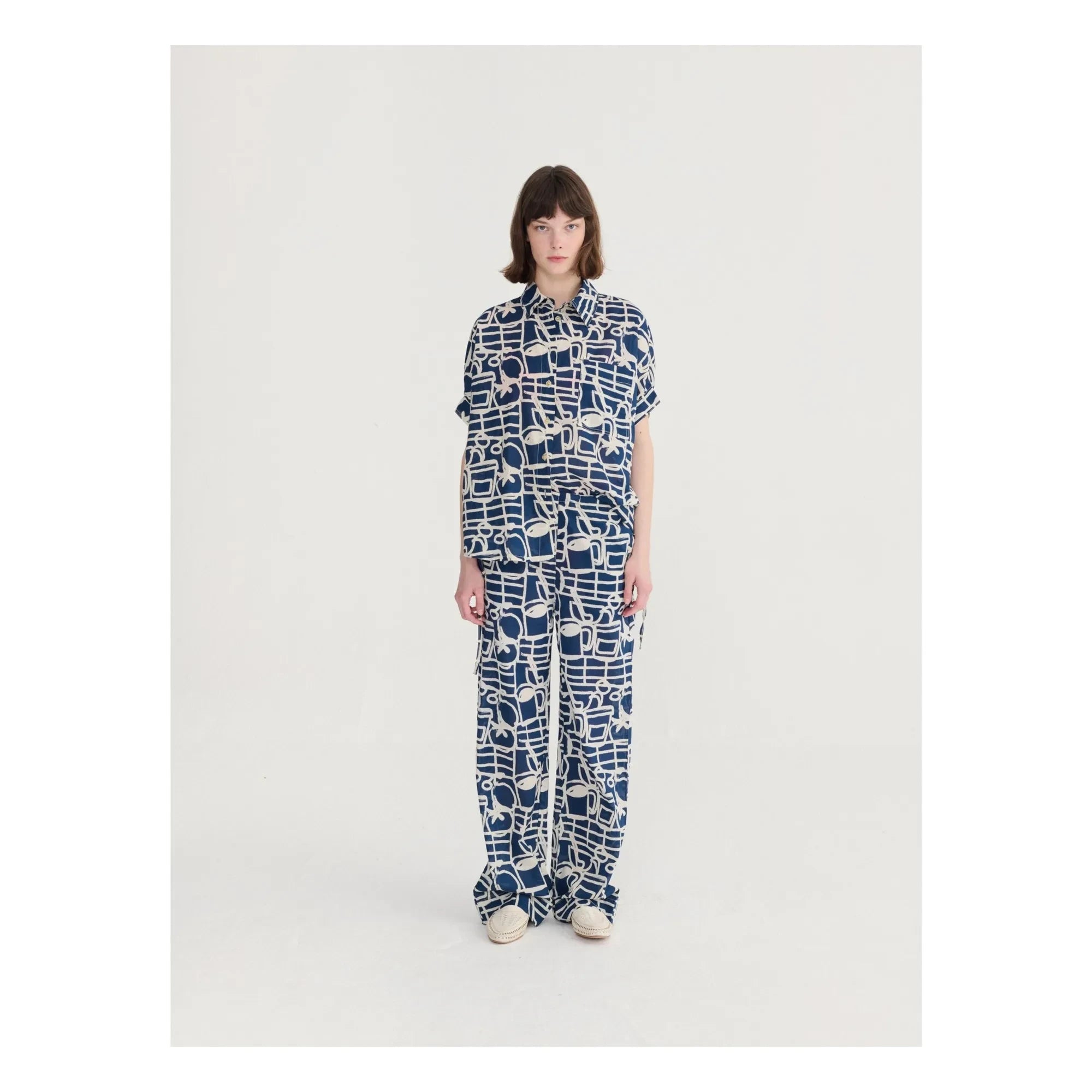 Bobo Choses - Cookery Festival Organic Cotton Pants | Navy Blue