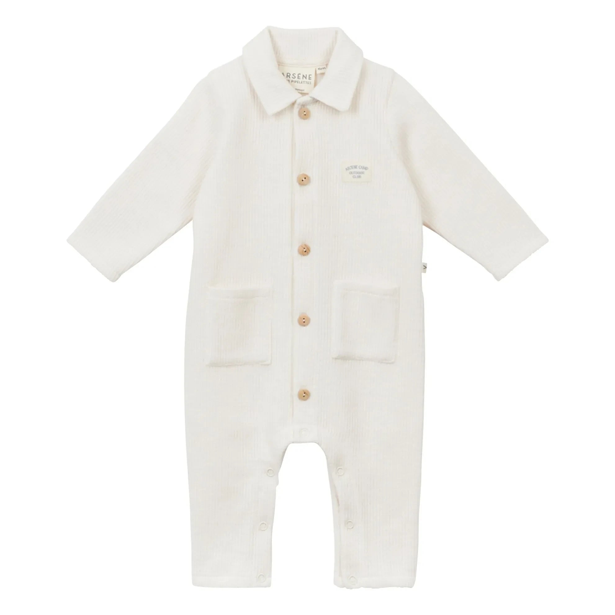 Arsène et Les Pipelettes - Goldie Organic Cotton Romper | Ecru
